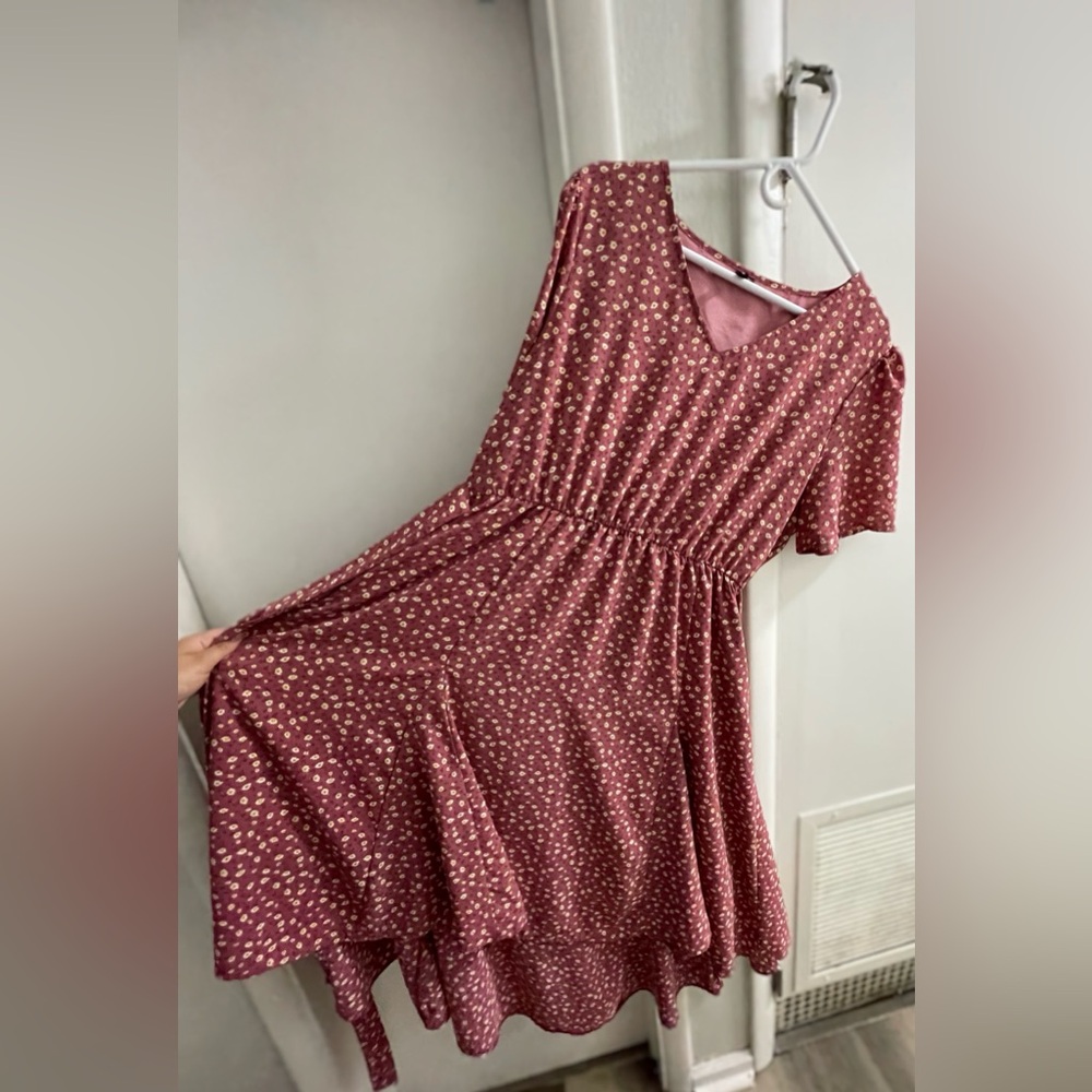 Floral Maroon Dress
